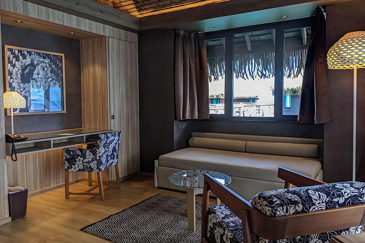 1 King Overwater Bungalow Moorea Island View LuxuriaVacations