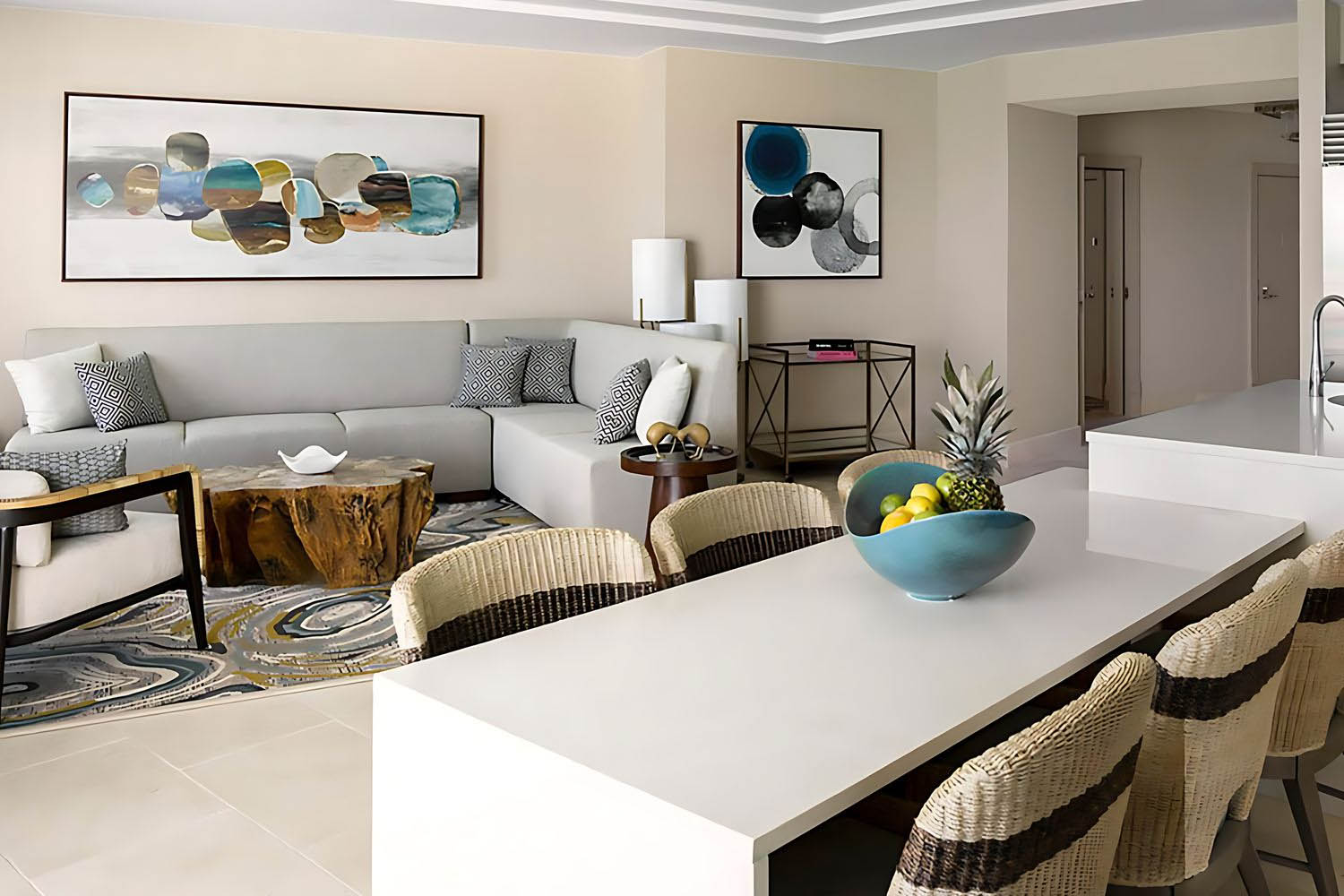 2 Bedroom Residence Bedroom 1: 1 King, Bedroom 2: 2 Queen, Oceanfront, Jobson's Cove, Balcony LuxuriaVacations