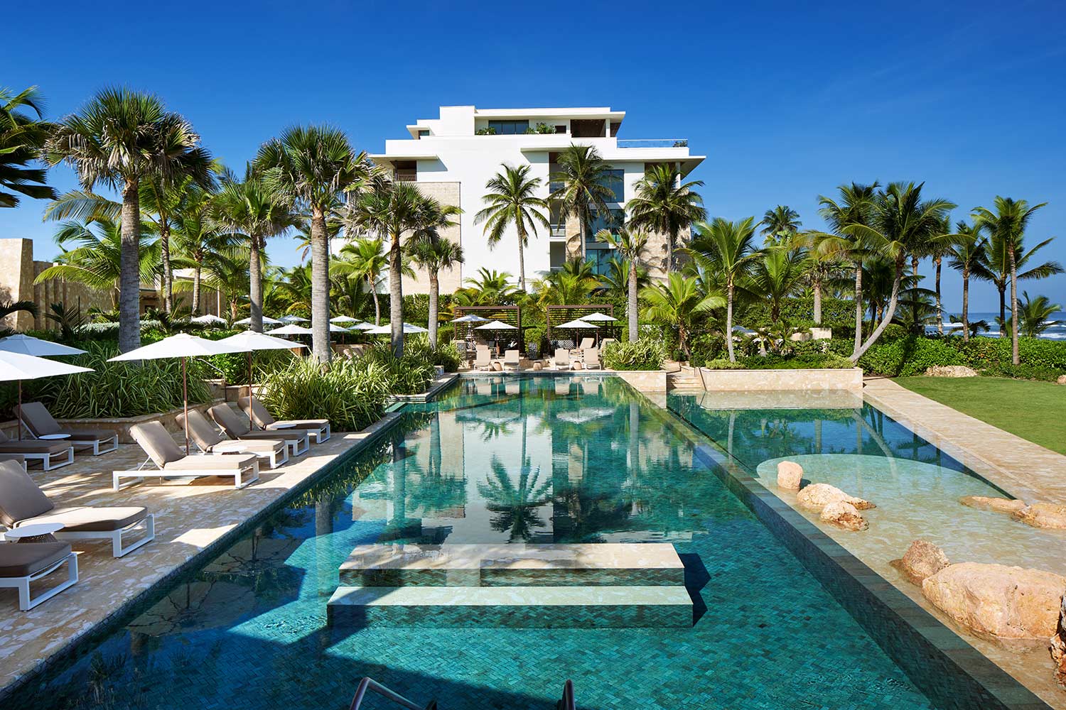 2 bedrooms on a middle floor 2 bedroom residence, oceanfront, balcony LuxuriaVacations