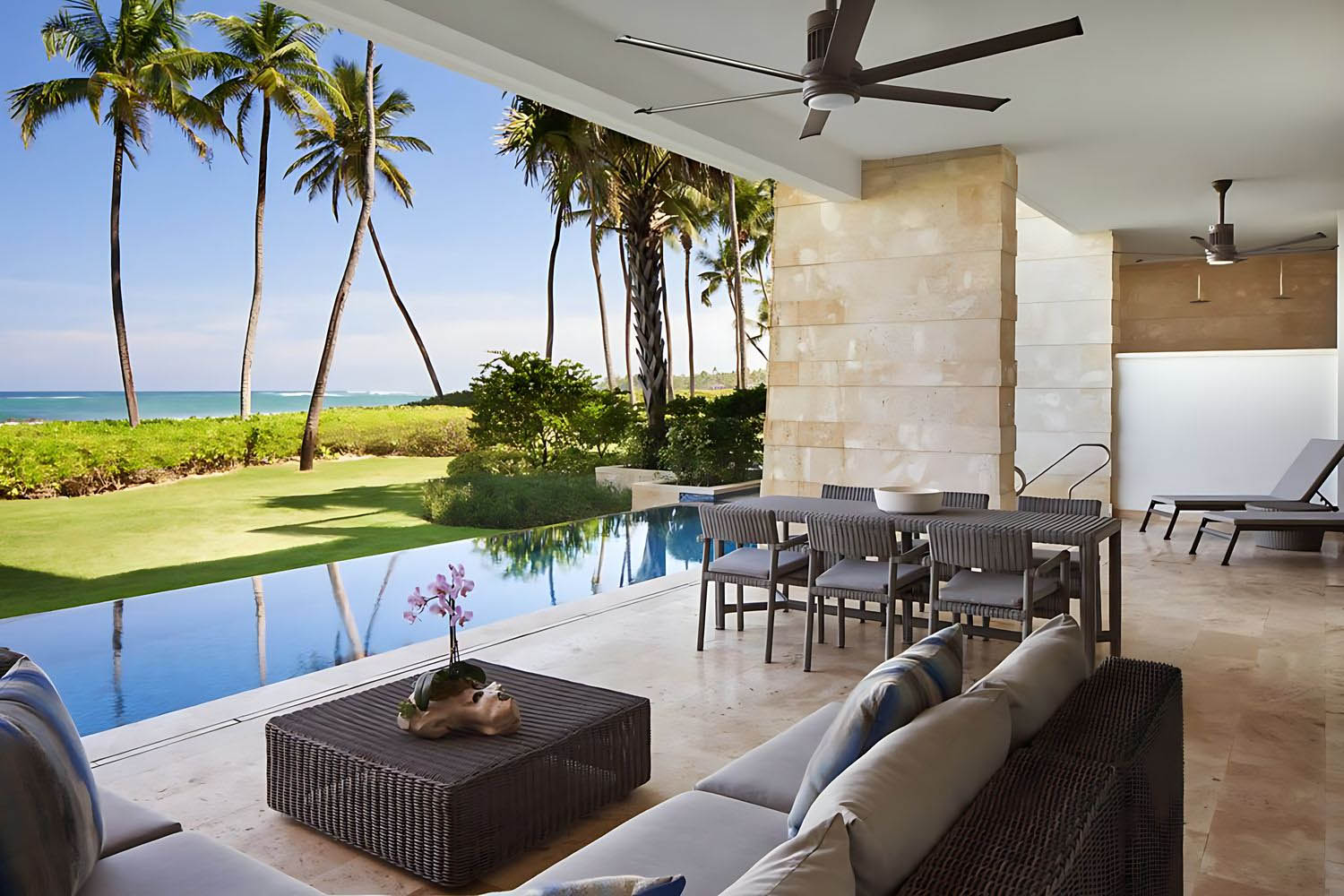 3 bedrooms and study on the ground floor 3 bedroom residence, oceanfront LuxuriaVacations