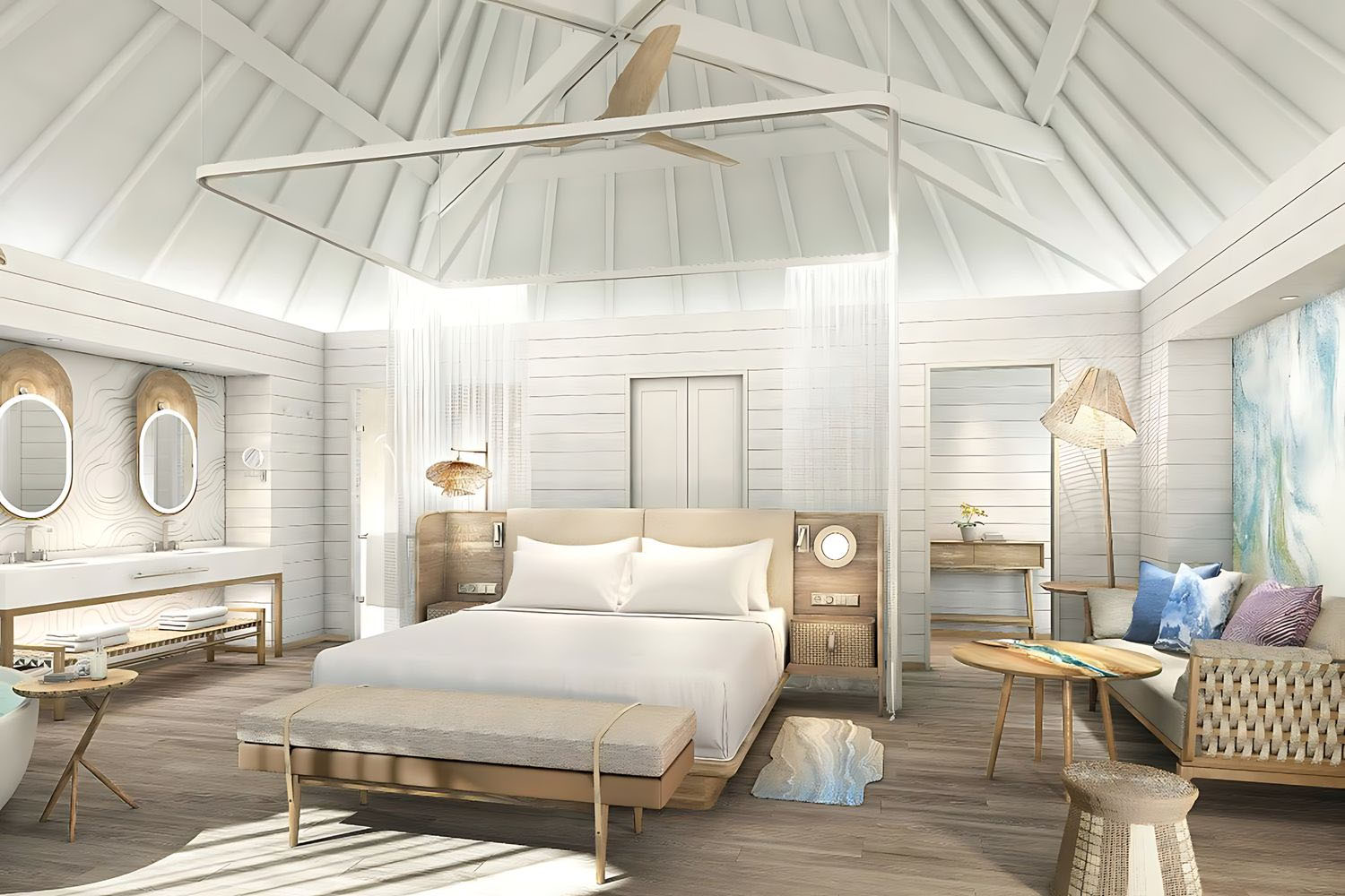 Beach Suite - Pool Bungalow, 1 King, Lagoon view, Beach front access, Lagoon access, Terrace LuxuriaVacations