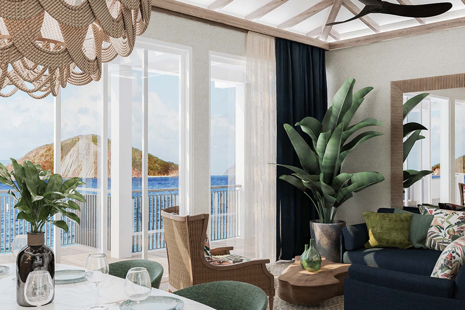 Beachfront 2 Bedroom Villa with Outdoor Hot Tub LuxuriaVacations