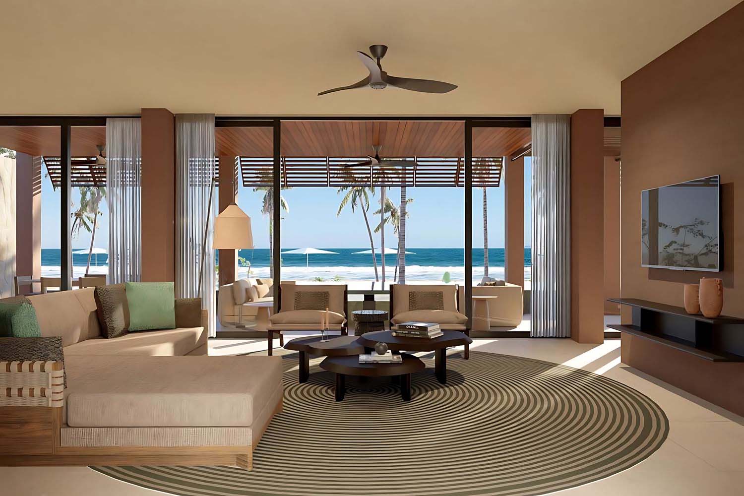 Beachfront Villa, 1 King, sofa bed LuxuriaVacations