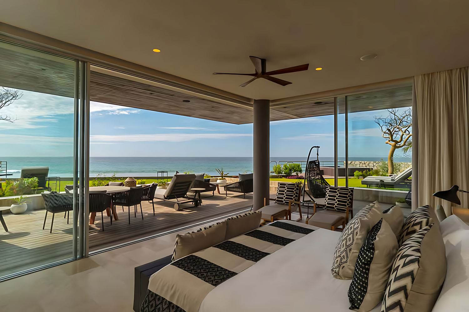 Beachfront Walk-Out, 3 Bedroom Residence, Beach front access, Garden level, Fireplace, Terrace LuxuriaVacations