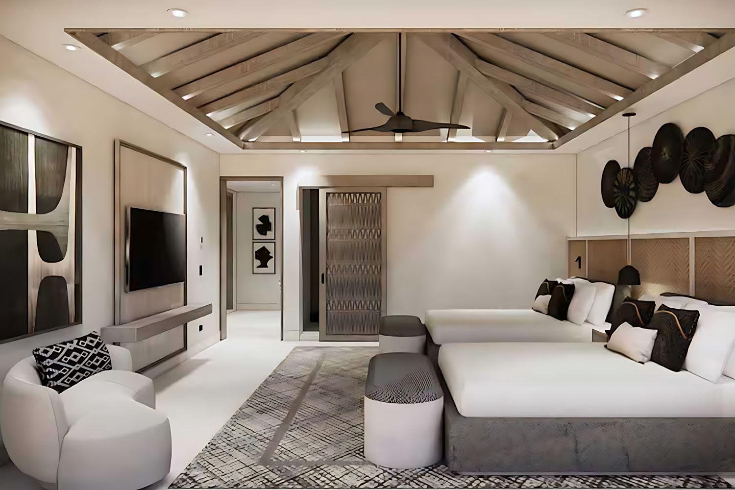 Club Azure Oceanfront Bungalow 2 Queen Bed Rm LuxuriaVacations