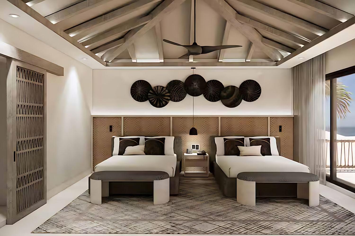 Club Azure Oceanfront Bungalow 2 Queen Bed Rm LuxuriaVacations