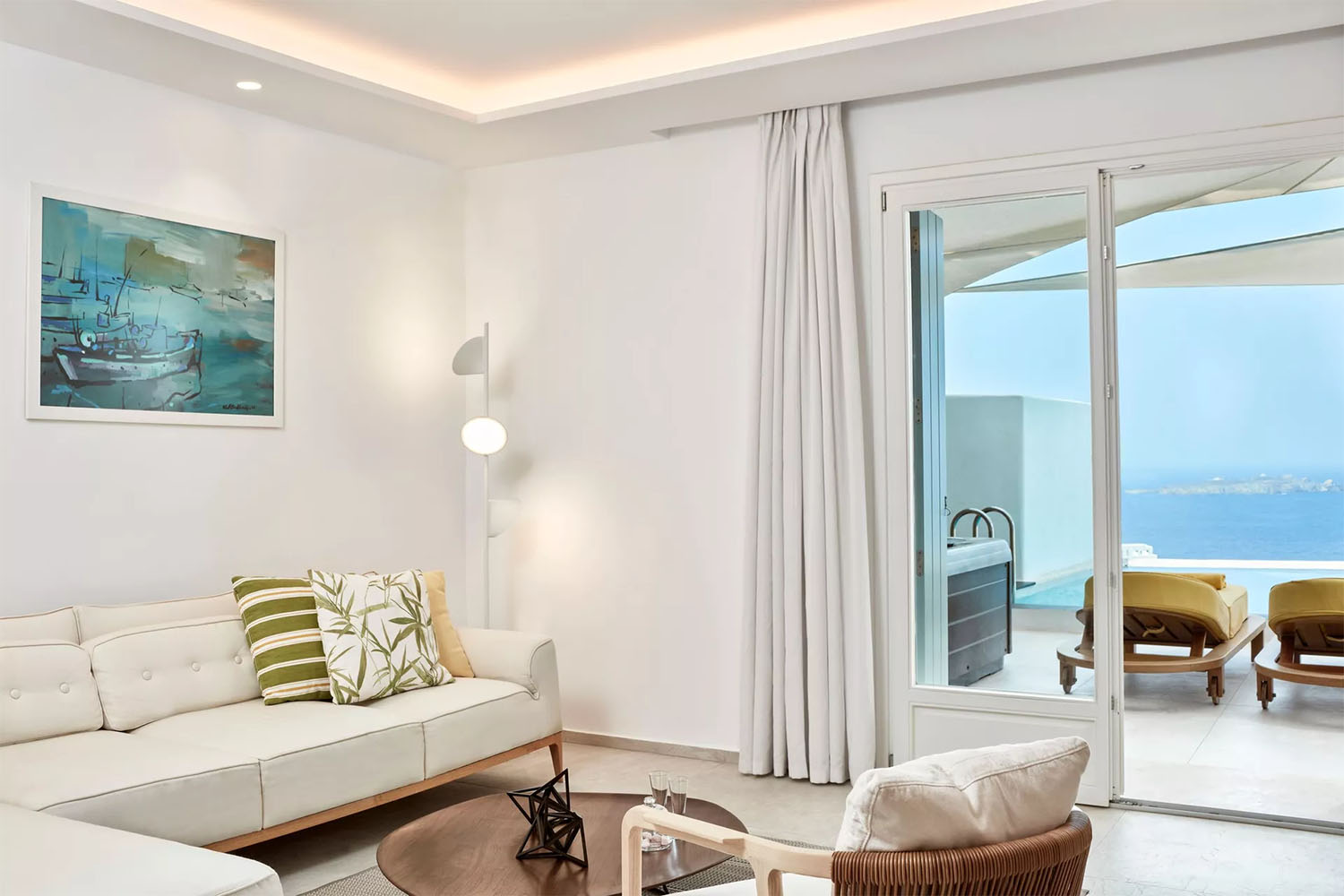 CYCLADES Suite Sea View with Private Pool & Outdoor Jacuzzi LuxuriaVacations