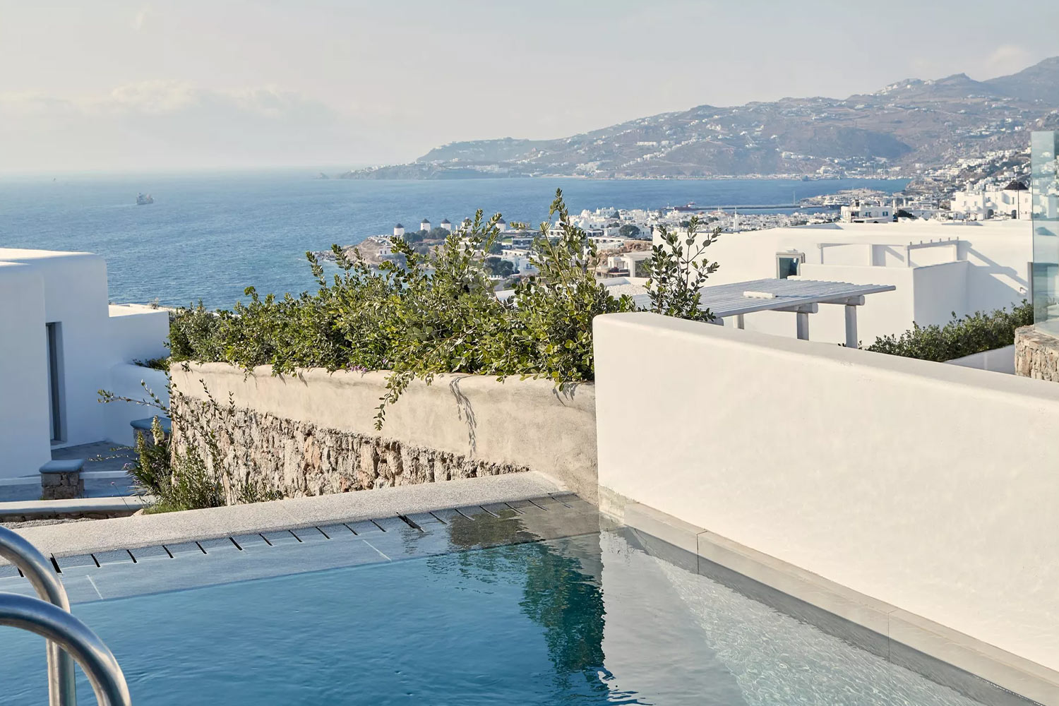 DELOS PREMIUM Junior Suite Sea View with Private Pool & Outdoor Jacuzzi LuxuriaVacations