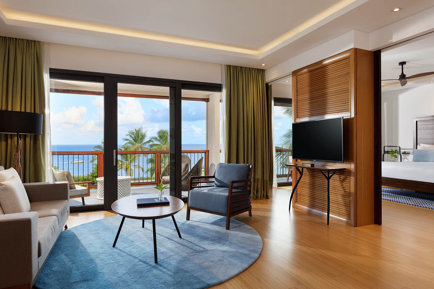 Grand Deluxe Ocean View with Living Dining Room One Bed LuxuriaVacations