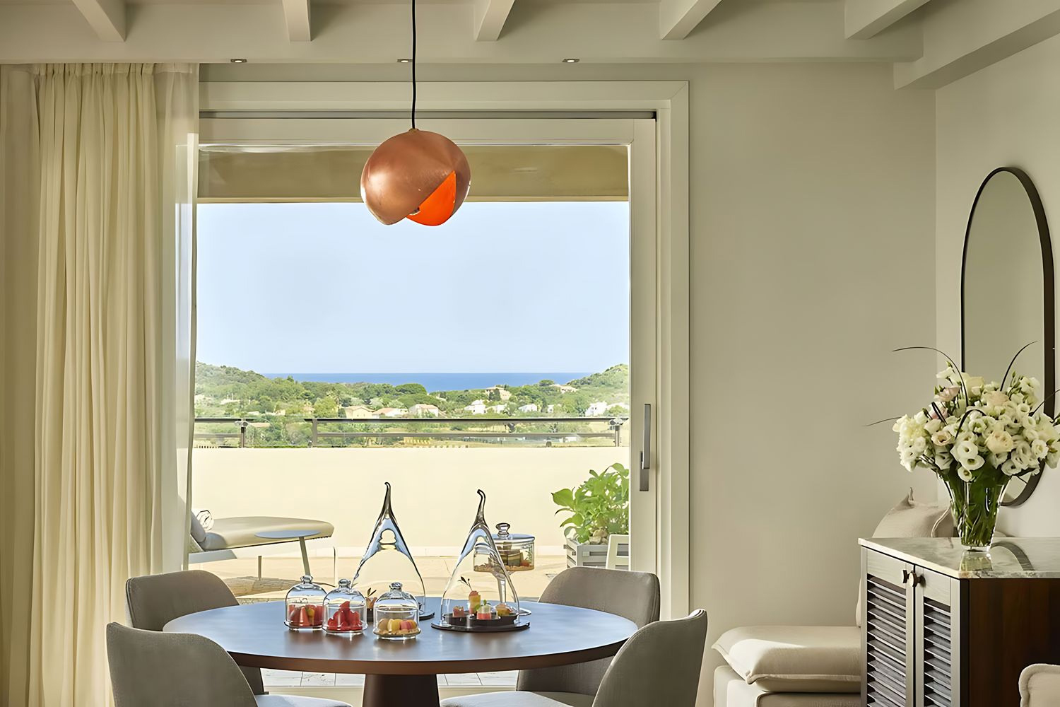 King Deluxe Suite with Sea View Tholos LuxuriaVacations