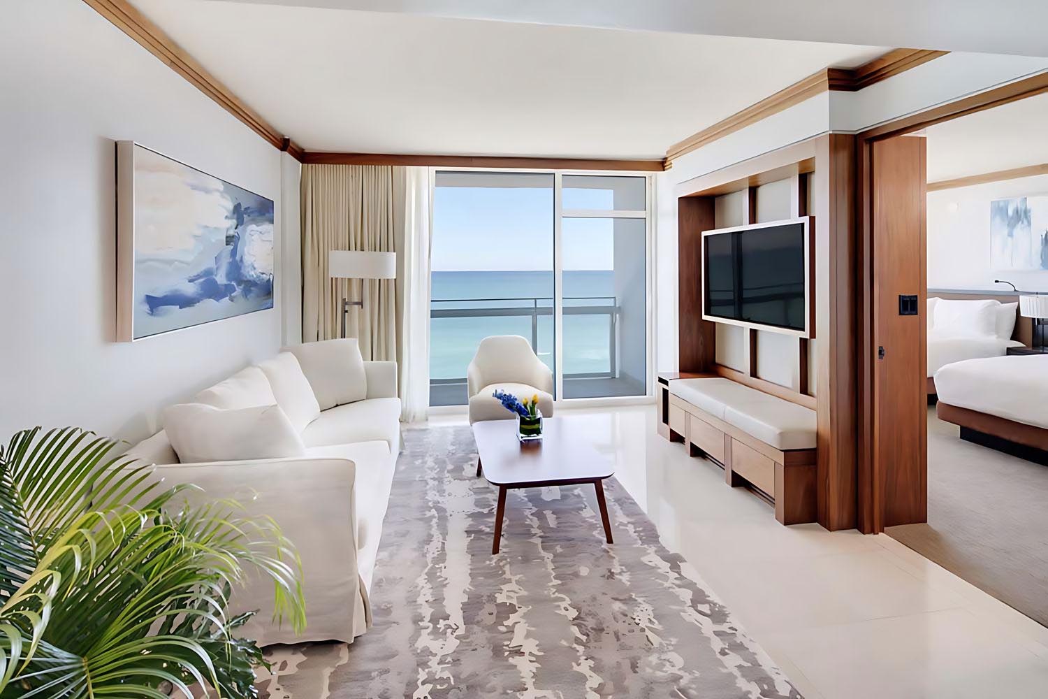 One bedroom luxury apartment Two Queen Beds and Balcony with Oceanfront View LuxuriaVacations