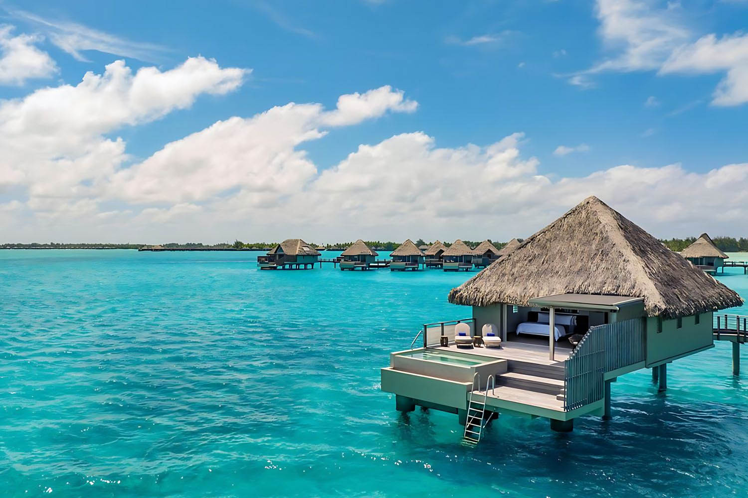 Otemanu Overwater w/Pool 1 Bedroom Villa, 1 King, Otemanu view, Lagoon access, Plunge pool LuxuriaVacations