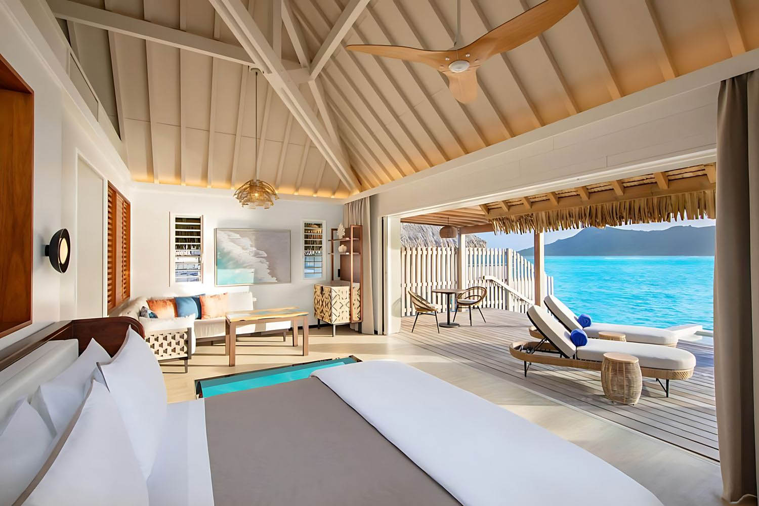 Otemanu Overwater w/Pool 1 Bedroom Villa, 1 King, Otemanu view, Lagoon access, Plunge pool LuxuriaVacations