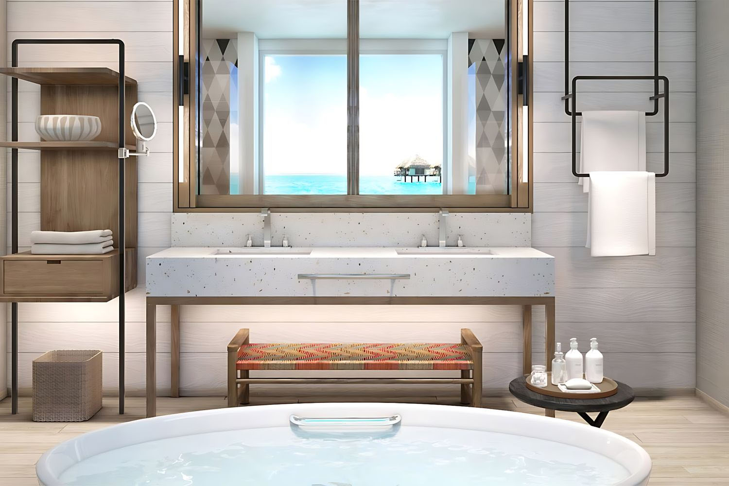 Overwater Villa - Pool 2 Bedroom Villa, Bedroom 1: 1 King, Bedroom 2: 1 Queen, Lagoon access LuxuriaVacations