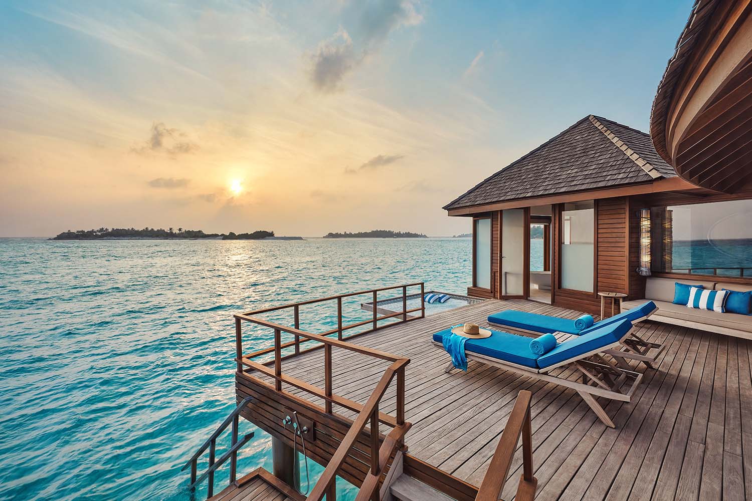 Sunrise Over Water Villa LuxuriaVacations