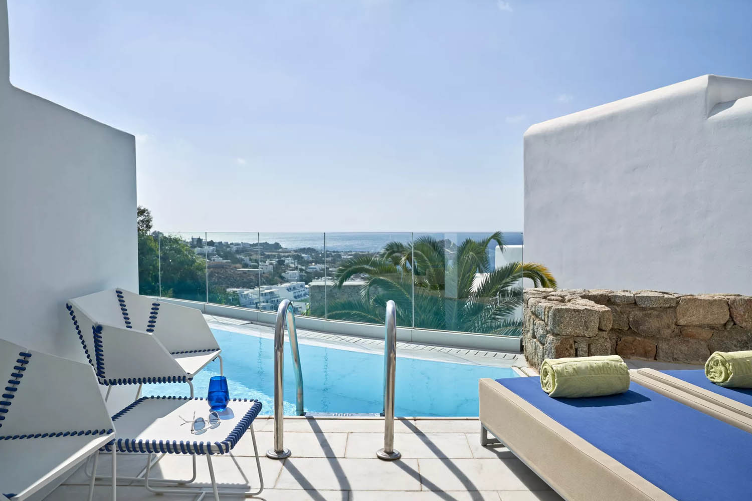 THALASSA Suite with Sharing Pool & Sea View LuxuriaVacations