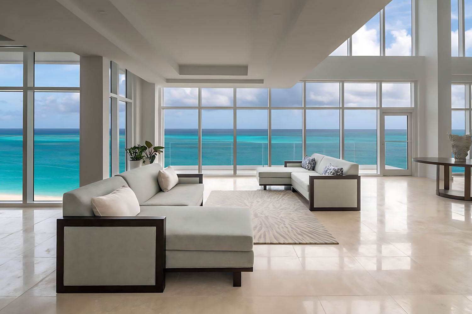 Triplex 4 Bedroom Residence, Oceanfront, Pool LuxuriaVacations